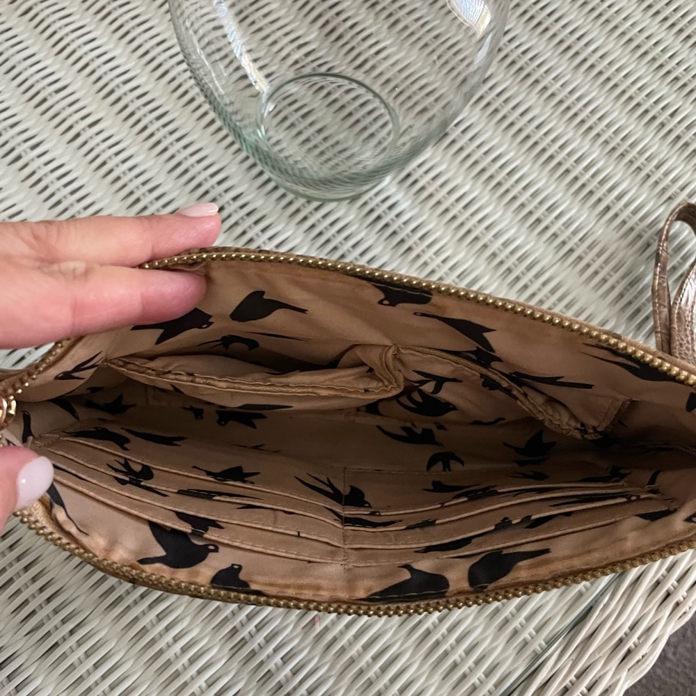 Beige hand bag